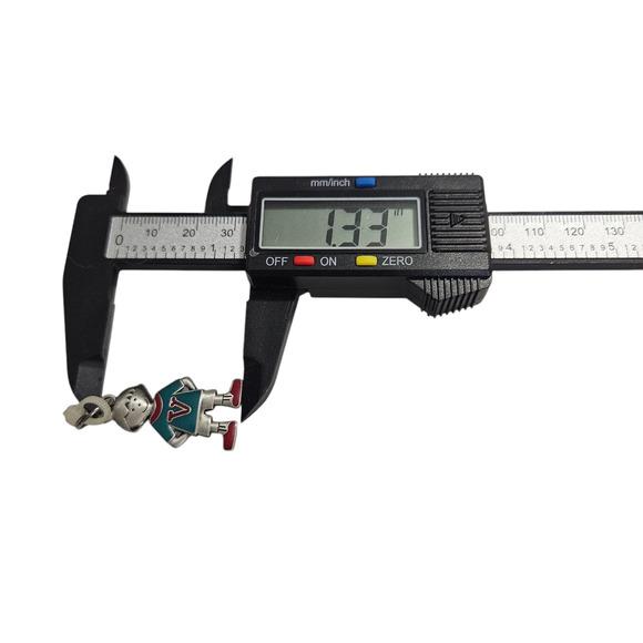 Ganz Pewter Boy Keychain Charm w/ “V” Shirt Enamel Figure 1.33" NWOT - Picture 3 of 3